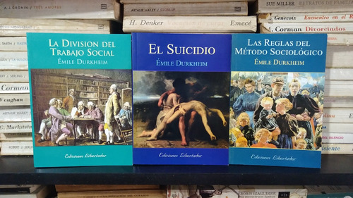 Emile Durkheim X 3 - Ver Descripcion - Ed. Libertador Nuevos