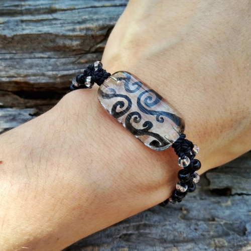 Imagen 2 de 3 de Pulsera Tejida Chaquiron Ondas