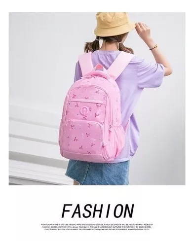 Wan Mochila Rosa 3 Piezas Niña 7 A 10 Años