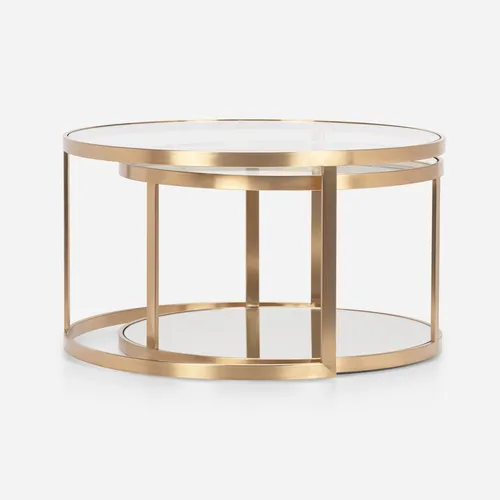 Mesa Centro Alders Metal Vidrio