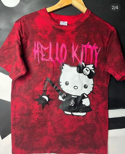 Camisa Roja Estampado Hello Kitty Talla L