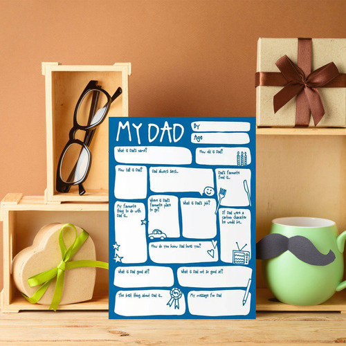 Una Divertida Tarjeta Para El Día Del Padre, Única En Blanco