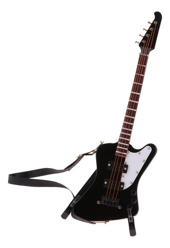 Imagen 8 de 8 de Modelo De Guitarra Eléctrica De Madera De Casa De Muñecas