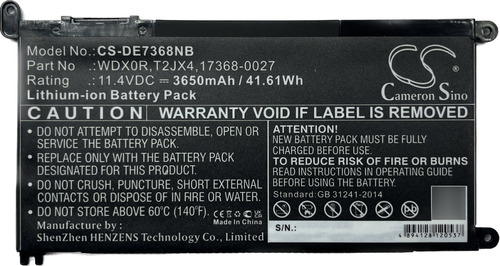 Battery P Dell Inspiron 13 5368 Vostro 14 5459 Wdx0r T2jx4