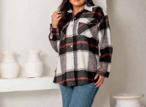 Camisa Xadrez Flanelada Plus Size Confortável E Quentinha