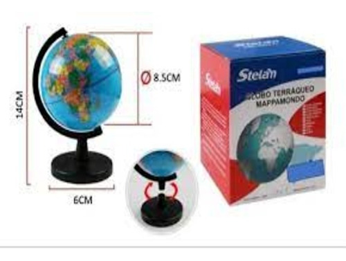 Mini Globo Terráqueo Mapamundi De 8,5 Cm De Diámetro