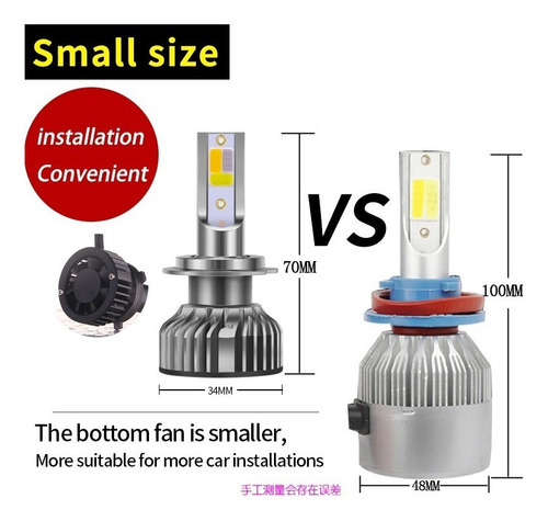 Coche Led Faro H4 H1 H7 H8 H9 H11 H16 9005 Hb3 9006 Hb4
