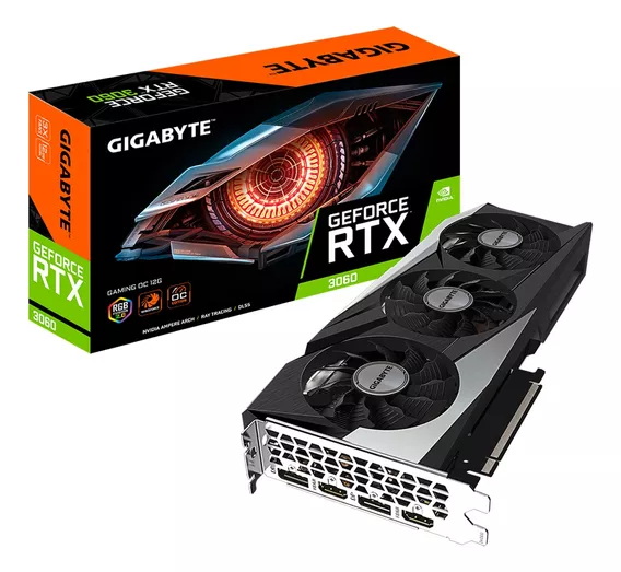 Placa Video Gigabyte Geforce Rtx 3060 Gaming Oc 12gb Gddr6 P