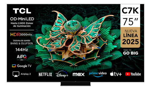 Smart Tv 75 Tcl 4k Qled Mini Led 75c7k