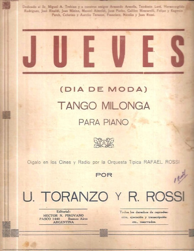 Tango Milonga Humoristico 10 Partituras Ver Fotos Titulos L7 (Usado)