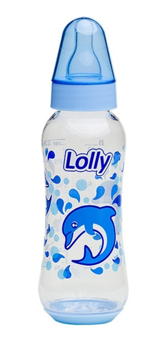 Mamadeira Lolly Oceano 2060-01 Bico Redondo Azul 250 Ml