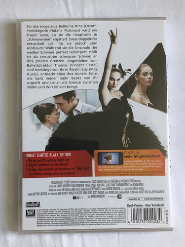 Cisne Negro Blu Ray Dvd E Trilha Sonora Ed Limitada Raro (Usado)