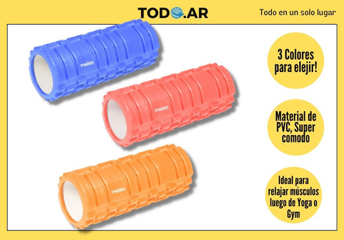 Imagen 2 de 2 de Rodillo Masajeador Foam Yoga Gimnasio 30x9cm Varios Colores