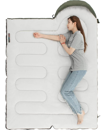 Saco De Dormir Naturehike L 3 Estaciones Impermeable Verde