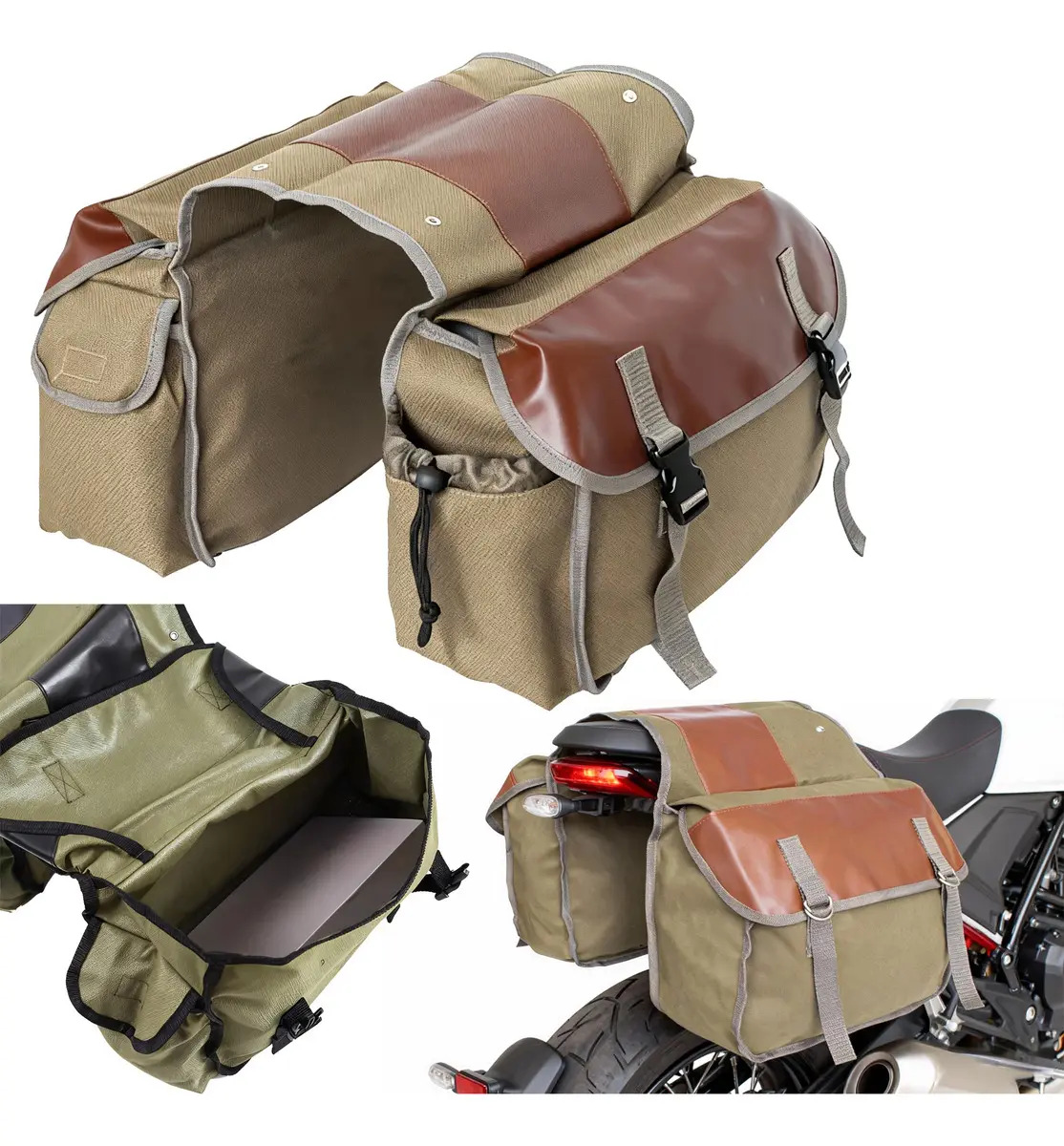 Alforja Universal para Moto Tiiyee de 35 L, Impermeable, con Cierre Enrollable