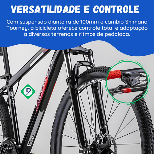 Imagem 7 de 8 de Bike Trinx M100 Max 19 Shimano Tourney Freio Disco Mecânico