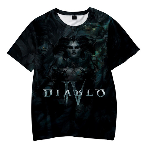 Camiseta De Manga Corta Con Estampado 3d De Diablo 4