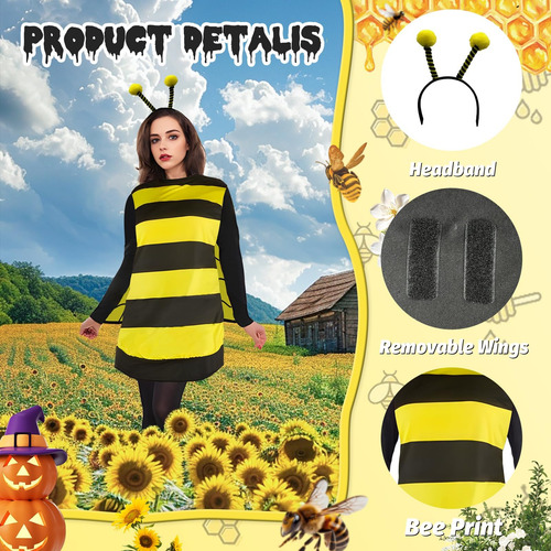 Xxlog Disfraz De Abeja Para Mujer, Abejorro, Divertido Anima