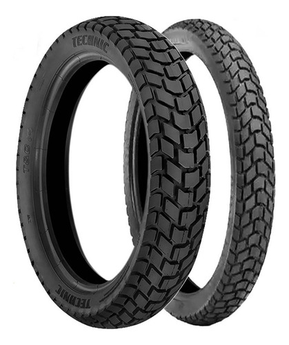 Par Pneu 90-90-21 + 140-80-18 T&c Uso Com Câmara Technic