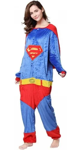 Pijama Kigurumi Superman Mameluco Disfraz Cuotas sin inter s