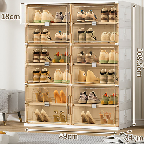Organizador Para Zapatos Ventana Plegable 6 Compartimentos