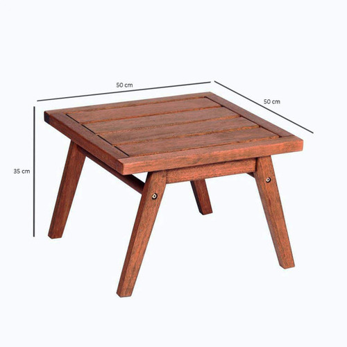 Mesa Auxiliar Em Madeira Maciça 50cmx50cm Ipanema Ehwt