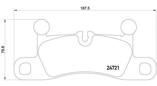 Imagen 2 de 5 de Balatas Brembo Porsche Cayenne 2011 A 2017 Low Metal Trasero