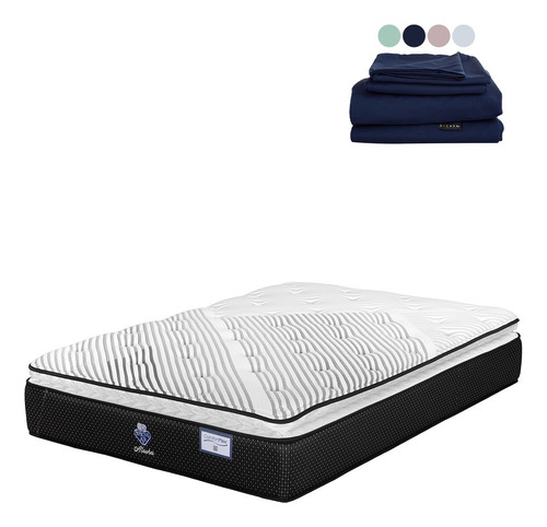 Colchon King Size Spring Air Alaska + Softy Negro