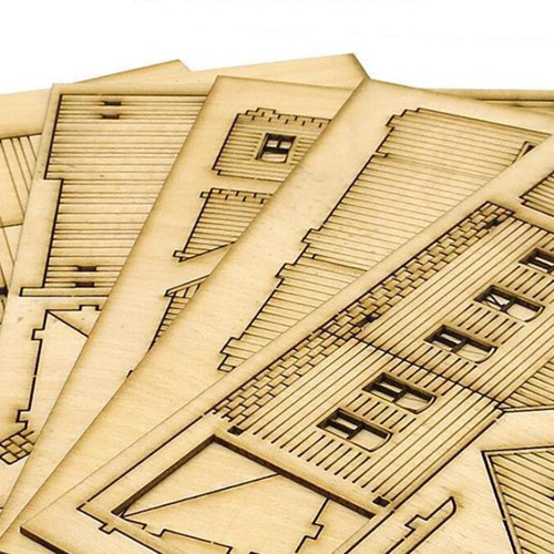 1/72 De Madera En Miniatura Adornos Sin Montar Escaleras