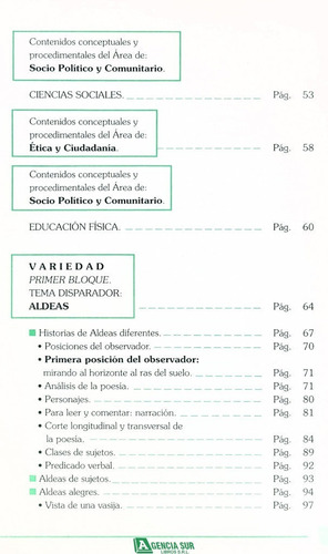 Aldeas Musicales, Proyectando 6 Grado Enseñanza Transversal
