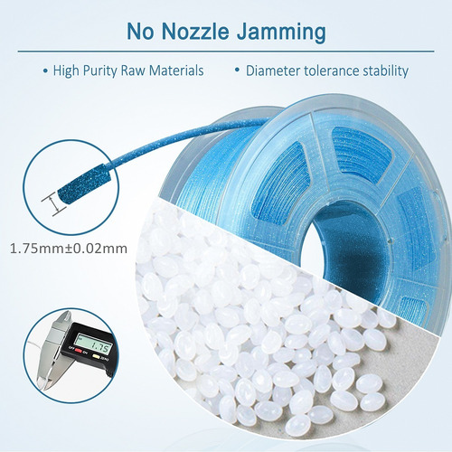 Filamento Pla Cintilante Azul - Impressora 3d Reprap3d