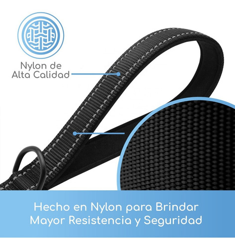 Correas Perros De Nylon C Doble Agarradera P/ Entrenamiento