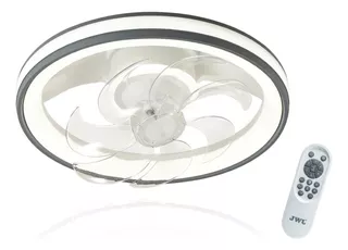 Ventilador De Techo Led 3 Tonos De Luz Jlv-01-3 Jwj Cantidad De Aspas 7 Color De La Estructura Blanco Color De Las Aspas Transparente Diámetro 47 Cm Material De Las Aspas Plástico