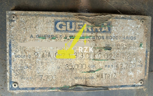 Carreta Carga Seca 3 Eixos Guerra - 1998
