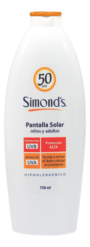 Protector Solar Niños Y Adultos Hipoalergenico Spf 50 750ml