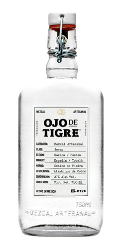 Mezcal Ojo De Tigre Joven  Botella De 750 Ml