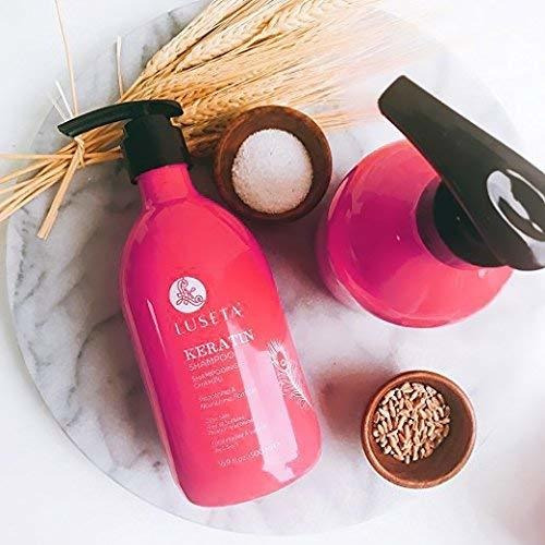 Luseta Keratin Smooth Shampoo - Set Acondicionador, Para Cab