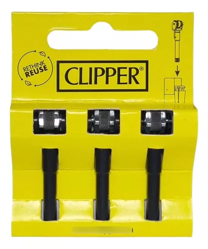 Sistema De Piedras Encendedor Clipper 4 Paquetes 3 Pz C/u