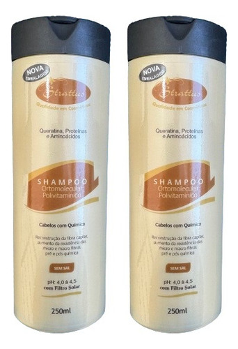 Kit 2 Shampoo Ortomolecular PolivitamĂnico 250ml - Strattus