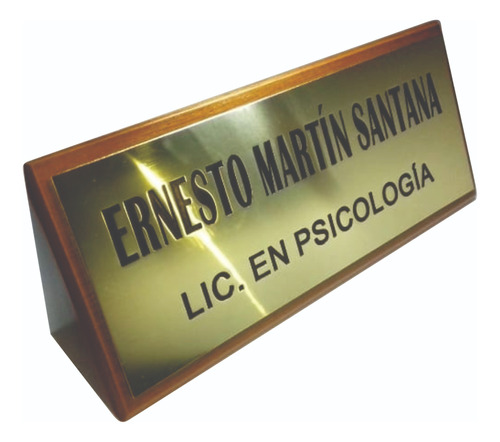 Placa / Chapa Profesional  Bronce Para Escritorio