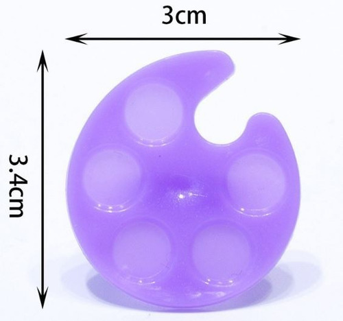 Paleta Forma Anillo Mezclar Pintura Acrílica O Esmaltes