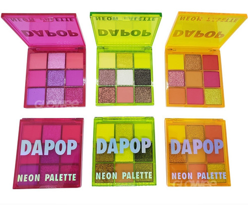 Paleta Sombra Ojos - Neon Palette - Dapop Original - 3 Opc.