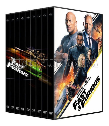 Rapido Y Furioso Fast Furious Saga 9 Peliculas Coleccion Dvd