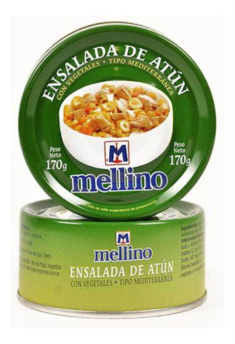 Ensalada De Atun Mellino Lata  X 6 Unidades 