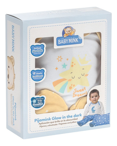 Ropa Para Bebé Baby Mink Pijamink Glow Con Almohada
