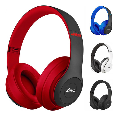 Fone De Ouvido On-ear Sem Fio Xtrad Extra Bass Lc-815 Lc-815 Vermelho