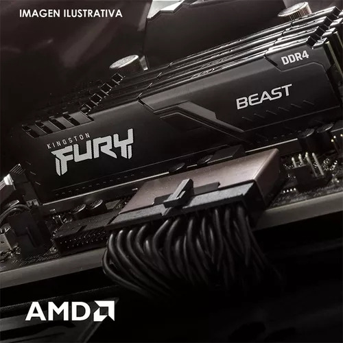 Memoria Ram Kingston Fury Beast Ddr4 De 16 Gb, 3200 Mhz, 1 X