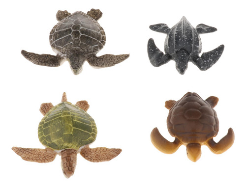 2 Plástico Animal Turtles Figuras Modelo Animales Juguetes