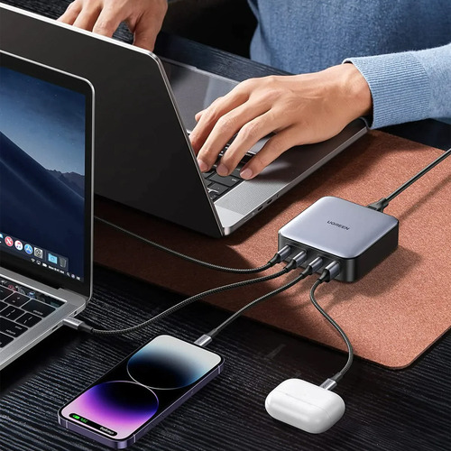Ugreen Carregador Nexode 100w 3 Usb C Pd Para 1 Usb A Cinza