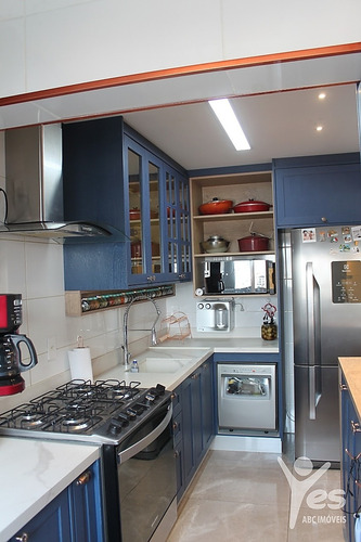 Imagem 8 de 27 de Ref.: 3088 - Apartamento Com Condomínio, 03 Dormitórios Sendo 01 Suíte E 2 Vagas Na Vila Scarpelli. Santo André - Sp. - 3088